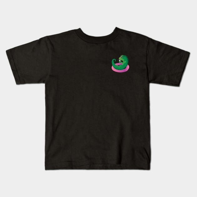 Iguana Floating Kids T-Shirt by KEWDesign